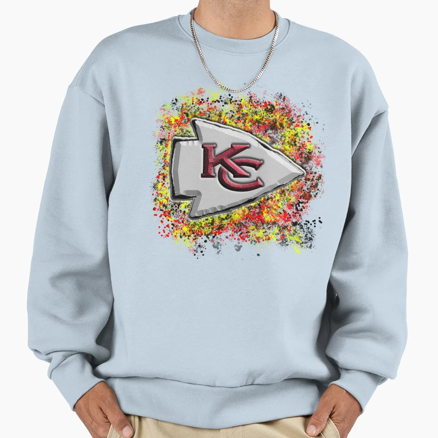 Revamped Kansas City Chiefs Logo Sweatshirt - Aesthetic Graphic Men Women - T-Shirt, Sweatshirt, Hoodie