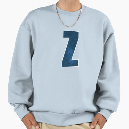 Letter Z Stars Sky Monogram Art Sweatshirt - Graphic Print Men Women - T-Shirt, Sweatshirt, Hoodie