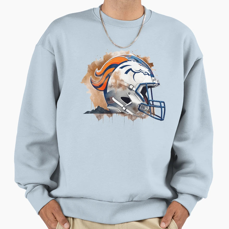 Denver Football Helmet Sweatshirt - Fun Novelty Design Unisex - T-Shirt, Sweatshirt, Hoodie
