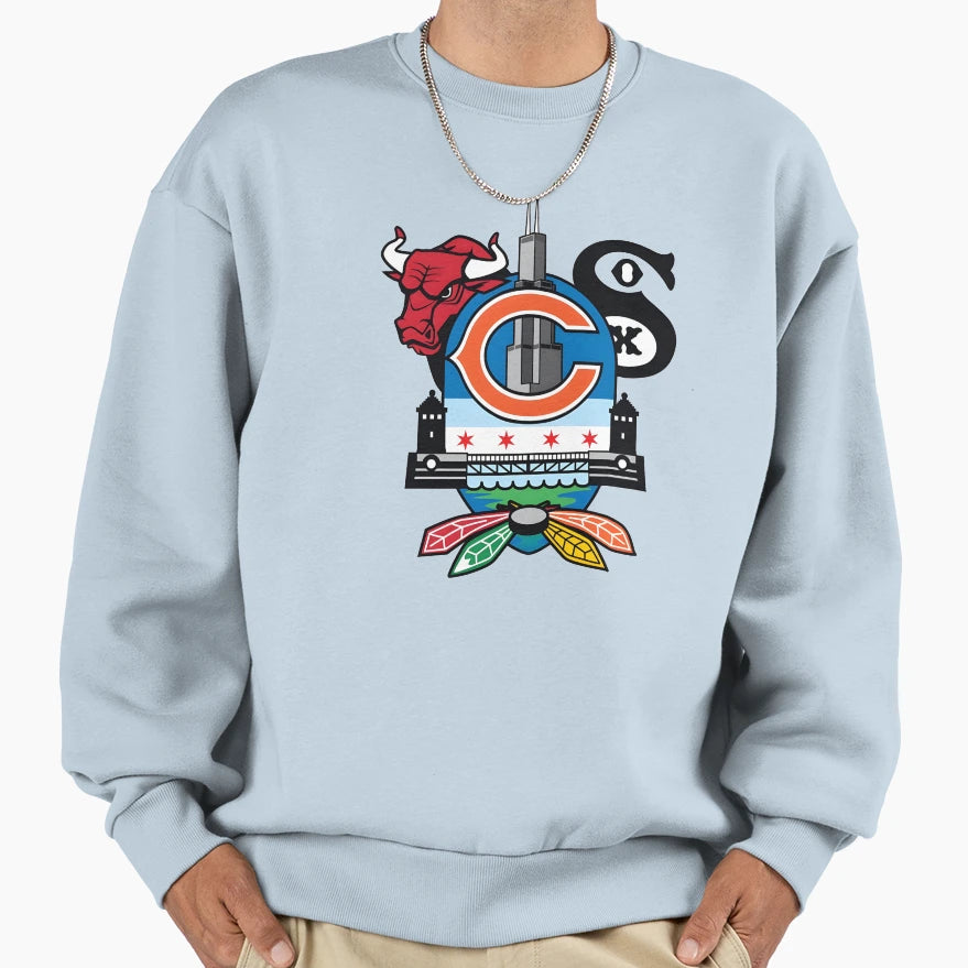 New City Series Chicago Sweatshirt - Aesthetic Graphic Men Women - T-Shirt, Sweatshirt, Hoodie