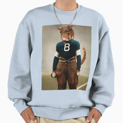 Quarterback Beans Football Cat Sweatshirt - Trendy Graphic Men Women - T-Shirt, Sweatshirt, Hoodie