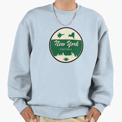 New York J Football Minimal Circle Sweatshirt - Streetwear Style Men Women - T-Shirt, Sweatshirt, Hoodie