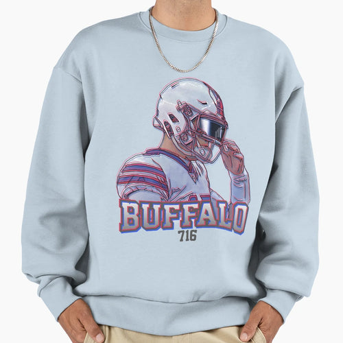 Bills Qb Josh 3D Glasses Effect Sweatshirt - Minimalist Print for Adults - T-Shirt, Sweatshirt, Hoodie