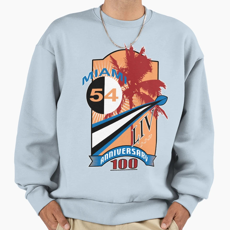 Superbowl 54 Xiv Miami 100 Year Sweatshirt - Custom Art Print for Adults - T-Shirt, Sweatshirt, Hoodie