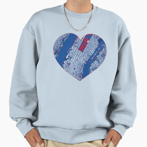 New York Heart Map American Sweatshirt - Streetwear Style Men Women - T-Shirt, Sweatshirt, Hoodie