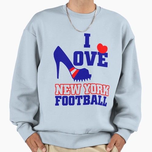 I Love New York Football American Sweatshirt - Graphic Print Men Women - T-Shirt, Sweatshirt, Hoodie