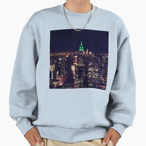 New York Night Skyline Sweatshirt - Minimalist Print Men Women - T-Shirt, Sweatshirt, Hoodie