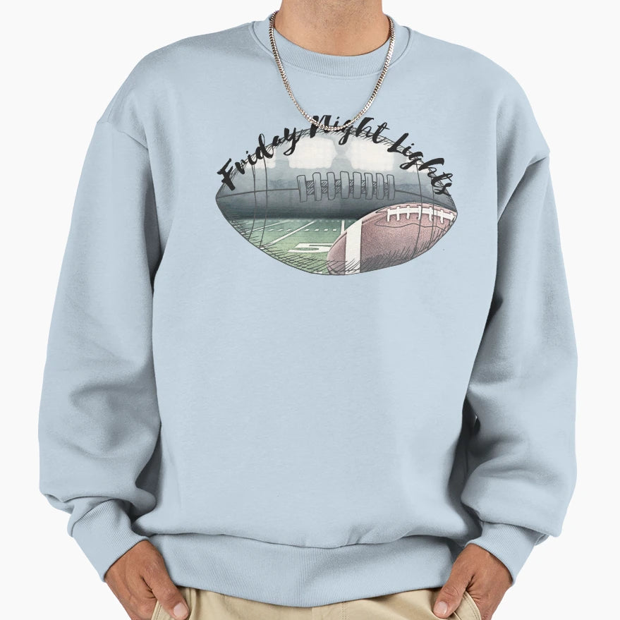 Football Friday Night Lights Sweatshirt - Trendy Graphic Unisex - T-Shirt, Sweatshirt, Hoodie