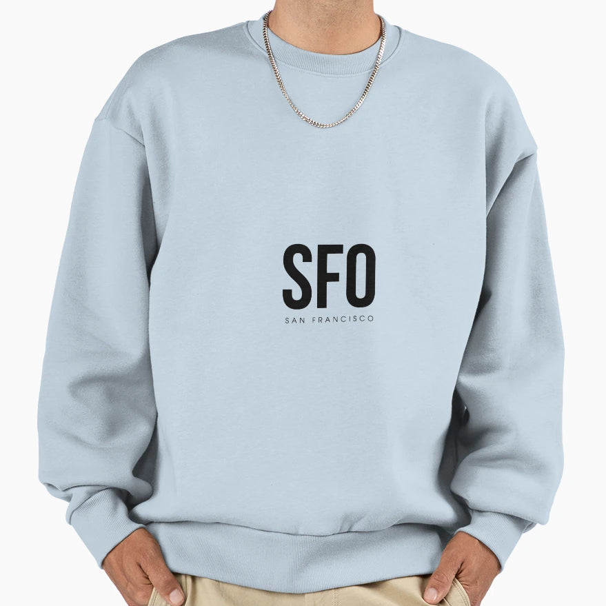 Sfo San Francisco Airport Code Sweatshirt - Novelty Apparel Unisex - T-Shirt, Sweatshirt, Hoodie