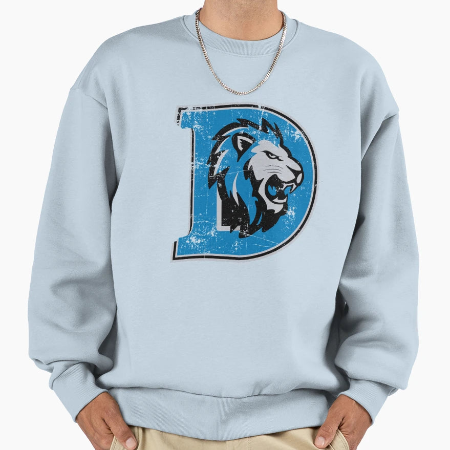 Detroit Lions Desain Sweatshirt - Minimalist Print for Adults - T-Shirt, Sweatshirt, Hoodie
