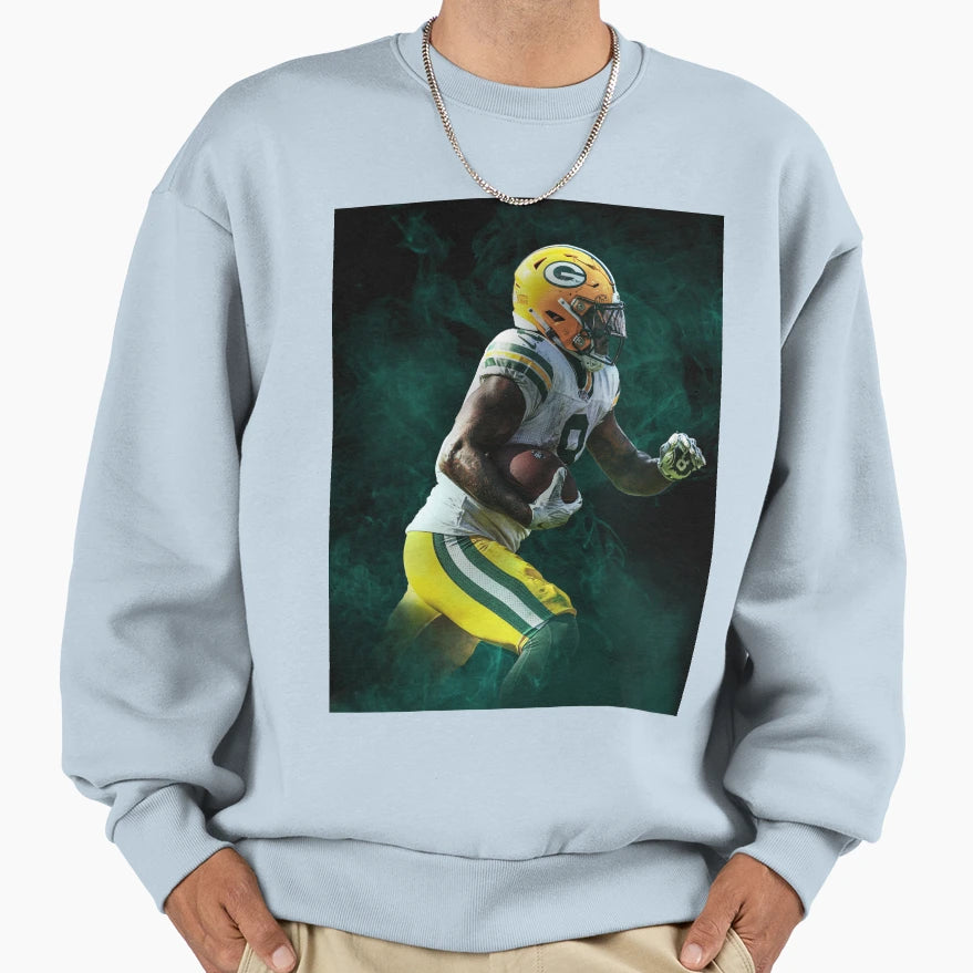 Josh Jacobs Green Bay Sports Art Sweatshirt - Novelty Apparel Men Women - T-Shirt, Sweatshirt, Hoodie