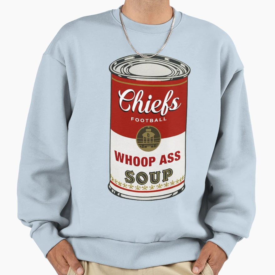 Funny Kansas City Football Soup Sweatshirt - Novelty Apparel Unisex - T-Shirt, Sweatshirt, Hoodie