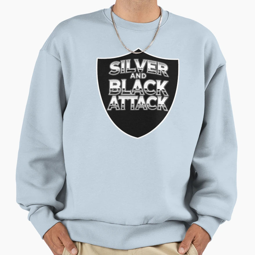 Copy Silver And Black Attack Sweatshirt - Fun Novelty Design Men Women - T-Shirt, Sweatshirt, Hoodie