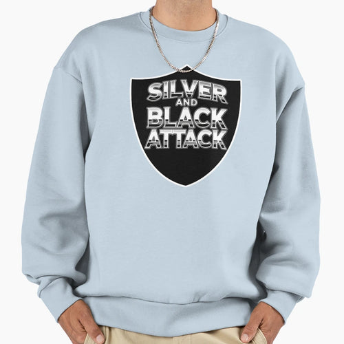 Copy Silver And Black Attack Sweatshirt - Fun Novelty Design Men Women - T-Shirt, Sweatshirt, Hoodie