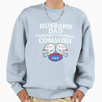 Husband Dad Fantasy Football Sweatshirt - Aesthetic Graphic for Adults - T-Shirt, Sweatshirt, Hoodie