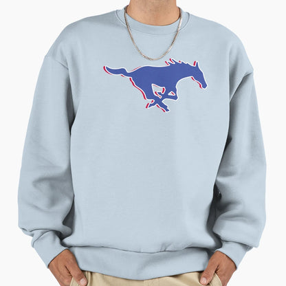 Smu 3D Mustang Sweatshirt - Casual Everyday Wear for Adults - T-Shirt, Sweatshirt, Hoodie