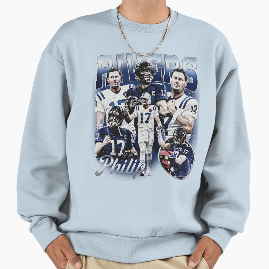 Philip Rivers Football Bootleg Sweatshirt - Minimalist Print for Adults - T-Shirt, Sweatshirt, Hoodie