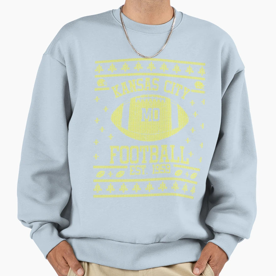 Kansa City Football Pattern Sweatshirt - Streetwear Style Unisex - T-Shirt, Sweatshirt, Hoodie