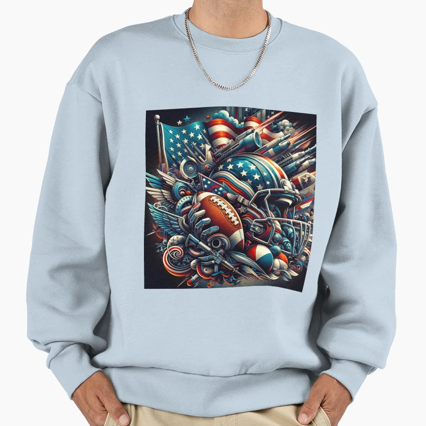 American Football Fantasy Blended Sweatshirt - Streetwear Style Men Women - T-Shirt, Sweatshirt, Hoodie