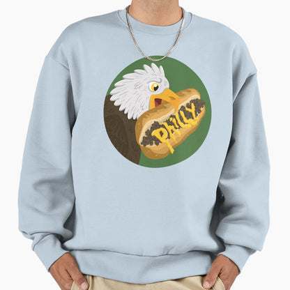 Philly Cheesesteak Eagle Sweatshirt - Novelty Apparel for Adults - T-Shirt, Sweatshirt, Hoodie