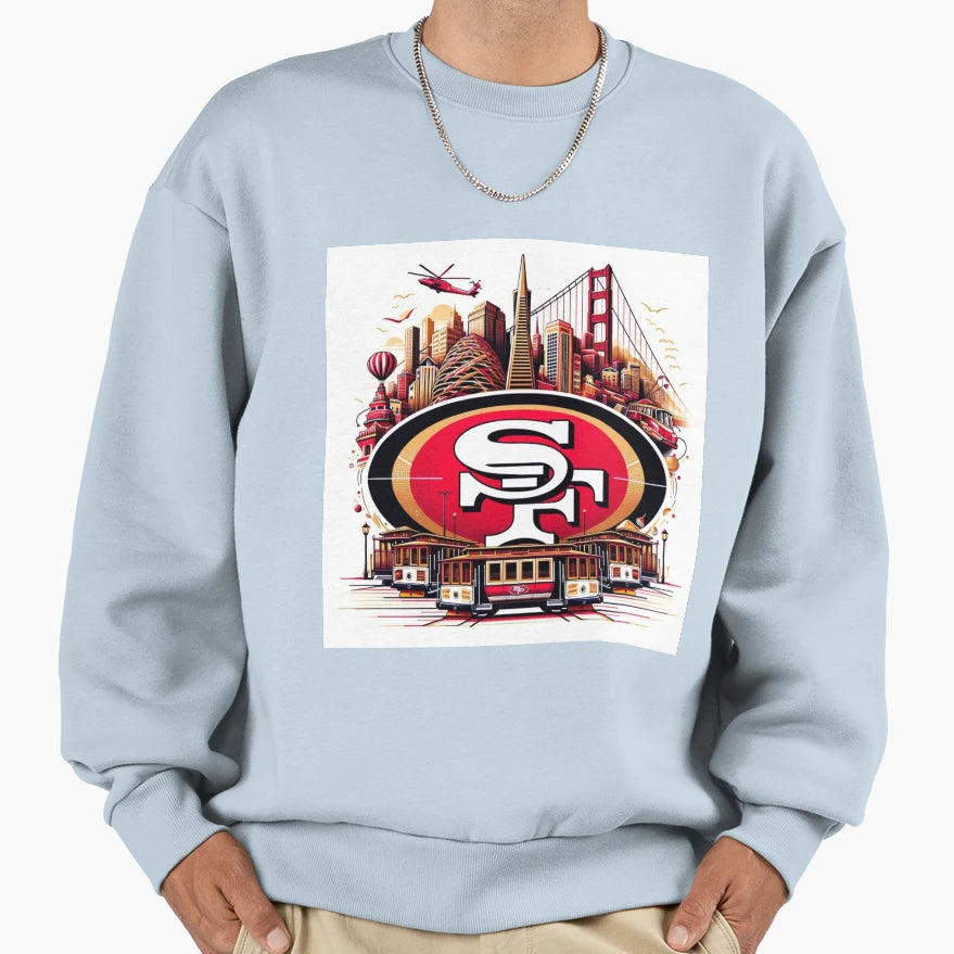 San Francisco Football Sweatshirt - Custom Art Print Unisex - T-Shirt, Sweatshirt, Hoodie