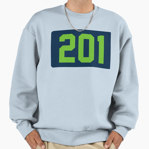 201 Area Code 2022 Green And Blue Sweatshirt - Novelty Apparel Unisex - T-Shirt, Sweatshirt, Hoodie