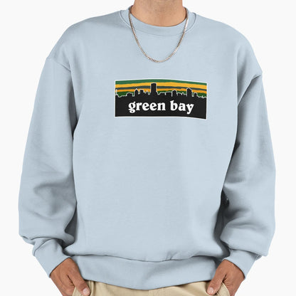 Green Bay Cityscape Football Sweatshirt - Novelty Apparel for Adults - T-Shirt, Sweatshirt, Hoodie