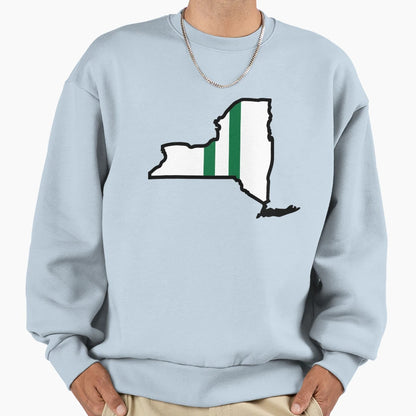 Jets Helmet New York State Map Sweatshirt - Casual Everyday Wear Men Women - T-Shirt, Sweatshirt, Hoodie