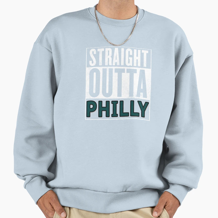 Straight Outta Philly Sweatshirt - Minimalist Print Men Women - T-Shirt, Sweatshirt, Hoodie