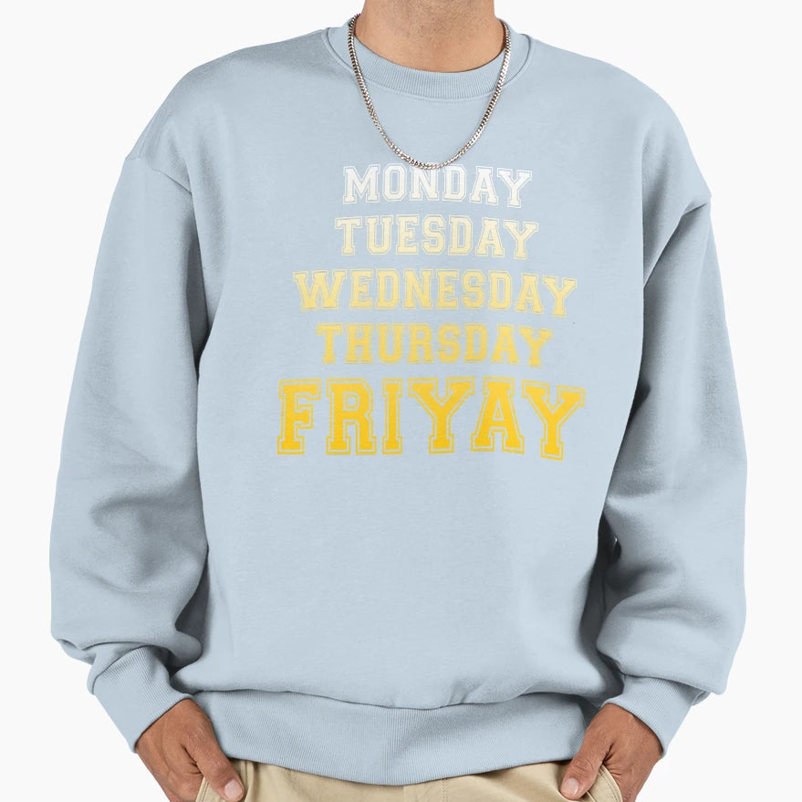 Tgif Friyay Sweatshirt - Novelty Apparel for Adults - T-Shirt, Sweatshirt, Hoodie