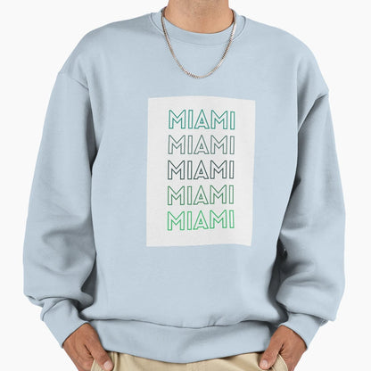 Green Miami Pattern Sweatshirt - Minimalist Print Unisex - T-Shirt, Sweatshirt, Hoodie