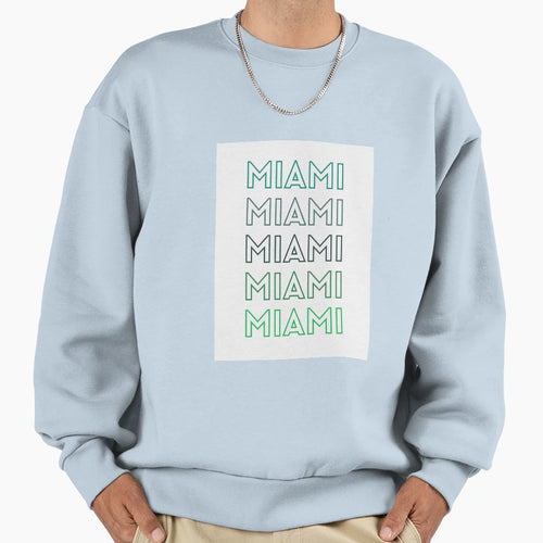 Green Miami Pattern Sweatshirt - Minimalist Print Unisex - T-Shirt, Sweatshirt, Hoodie