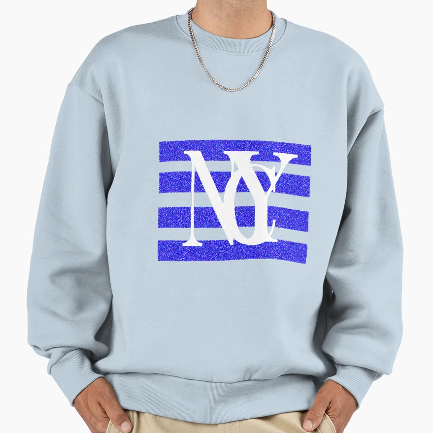 Nyc Distorted Sweatshirt - Minimalist Print Men Women - T-Shirt, Sweatshirt, Hoodie