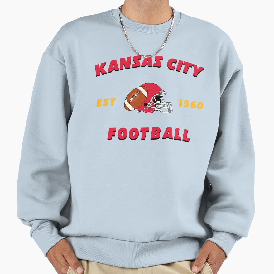 Kansas City Football Sweatshirt - Novelty Apparel Unisex - T-Shirt, Sweatshirt, Hoodie