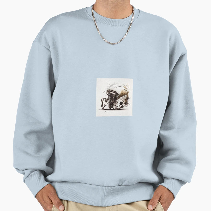 American Football Helmet Sweatshirt - Aesthetic Graphic for Adults - T-Shirt, Sweatshirt, Hoodie