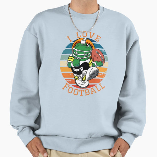 I Love Football Sunset Sweatshirt - Novelty Apparel Unisex - T-Shirt, Sweatshirt, Hoodie