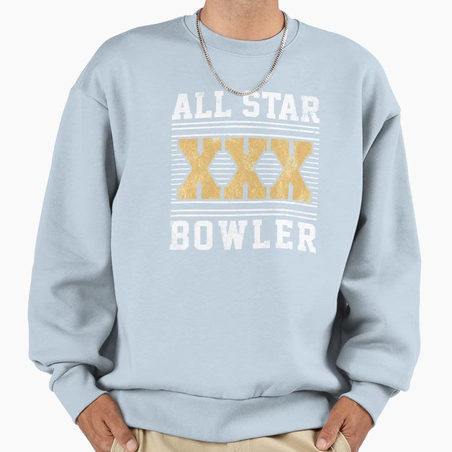 Bowling And All Star Bowler T-Shirt - Novelty Apparel for Adults - T-Shirt, Sweatshirt, Hoodie