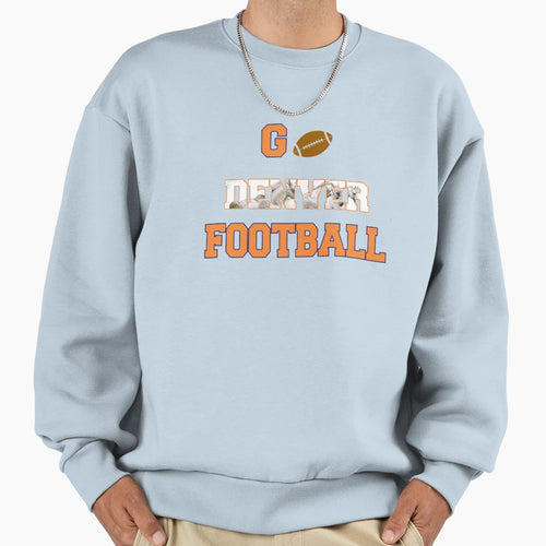 Denver Football Sweatshirt - Custom Art Print Unisex - T-Shirt, Sweatshirt, Hoodie
