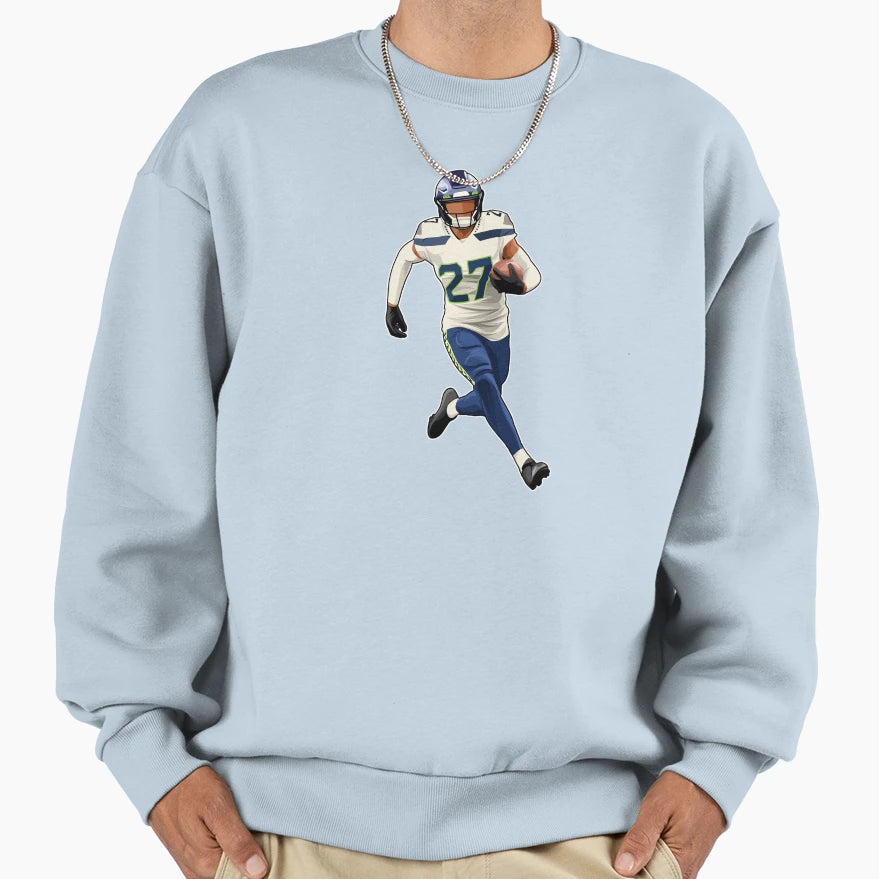 Tariq Woolen 27 Running Forward Sweatshirt - Custom Art Print for Adults - T-Shirt, Sweatshirt, Hoodie