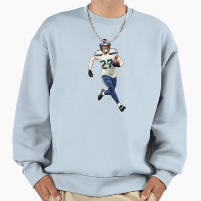 Tariq Woolen 27 Running Forward Sweatshirt - Custom Art Print for Adults - T-Shirt, Sweatshirt, Hoodie