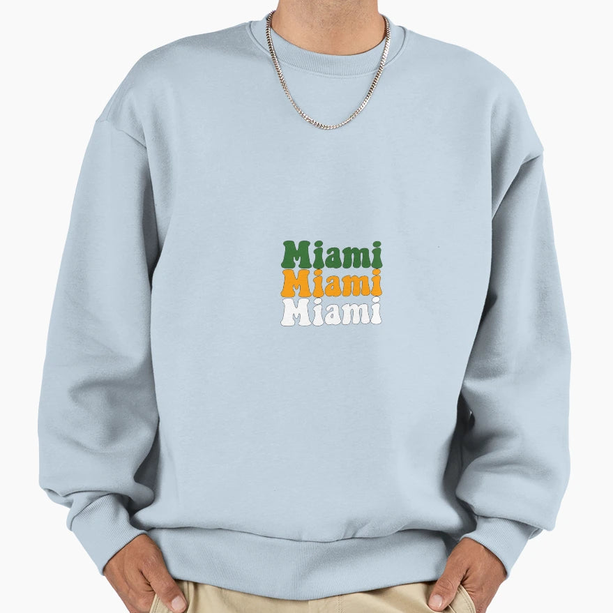 Miami Canes Stacked Sweatshirt - Streetwear Style for Adults - T-Shirt, Sweatshirt, Hoodie