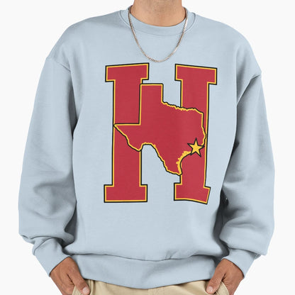 Houston Texas H Town Hoops Sweatshirt - Custom Art Print Men Women - T-Shirt, Sweatshirt, Hoodie