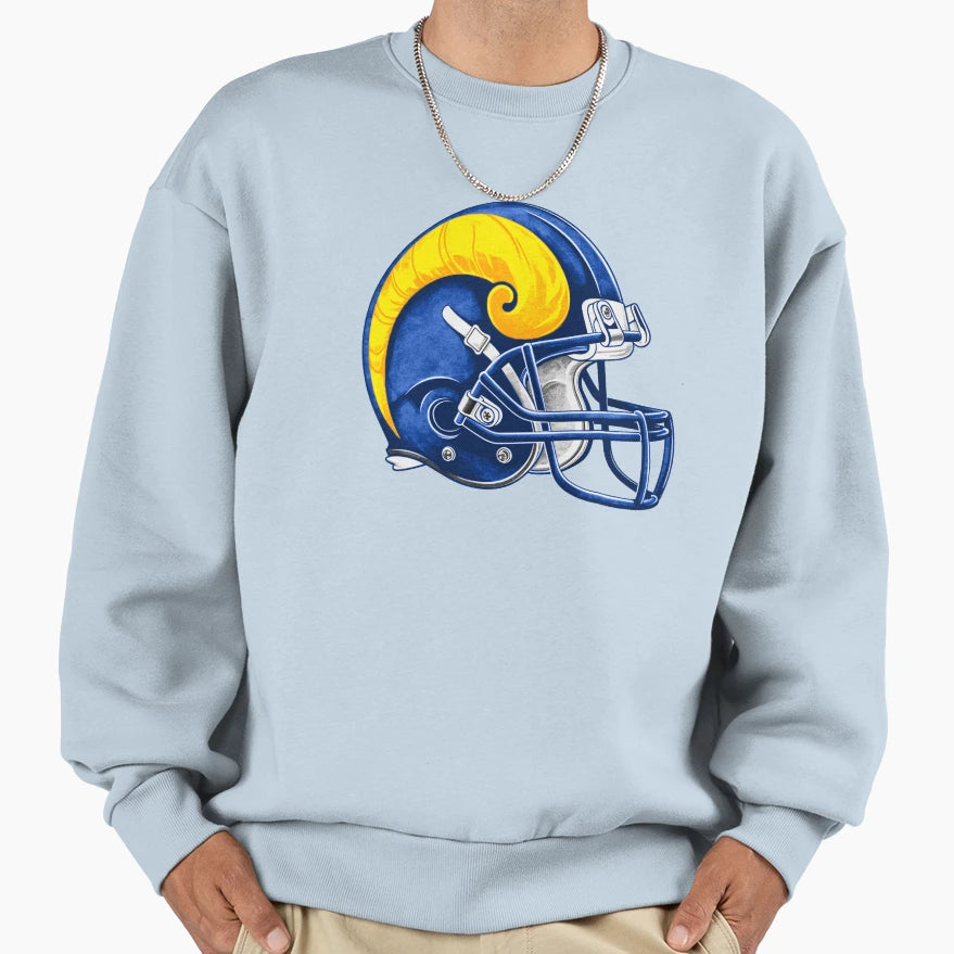 Los Angeles Football Helmet Sweatshirt - Unique Graphic Men Women - T-Shirt, Sweatshirt, Hoodie