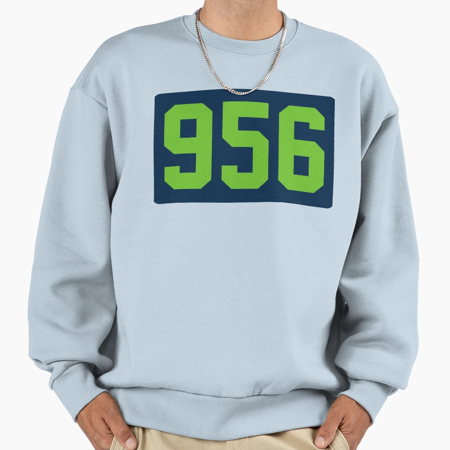 956 Area Code 2022 Green And Blue Sweatshirt - Trendy Graphic Unisex - T-Shirt, Sweatshirt, Hoodie