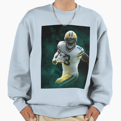 Josh Jacobs Green Bay Sports Art Sweatshirt - Aesthetic Graphic for Adults - T-Shirt, Sweatshirt, Hoodie