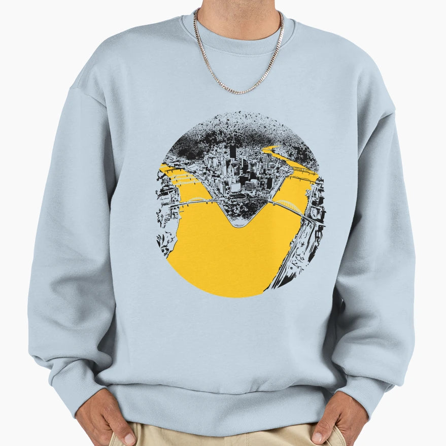 Pittsburgh Three Rivers Sweatshirt - Casual Everyday Wear for Adults - T-Shirt, Sweatshirt, Hoodie
