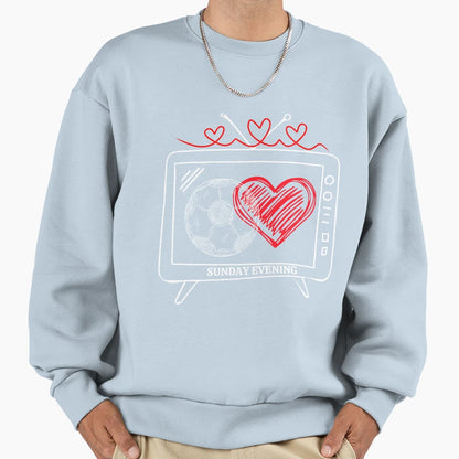Football Sunday Evening Sweatshirt - Minimalist Print Men Women - T-Shirt, Sweatshirt, Hoodie