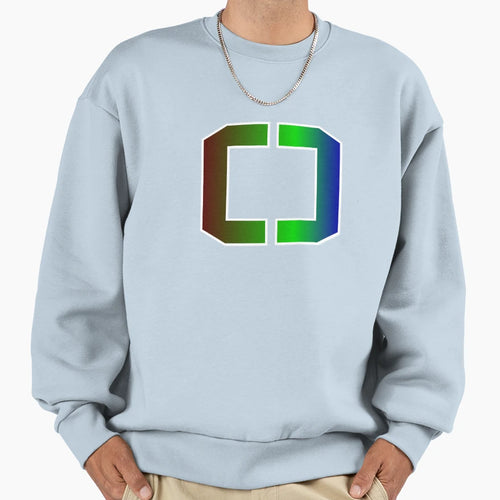 Large Letter O Elegant Colored Sweatshirt - Custom Art Print Men Women - T-Shirt, Sweatshirt, Hoodie