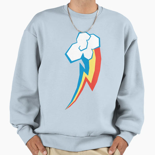 Rainbow Dash Cutie Mark Angle Sweatshirt - Custom Art Print Men Women - T-Shirt, Sweatshirt, Hoodie