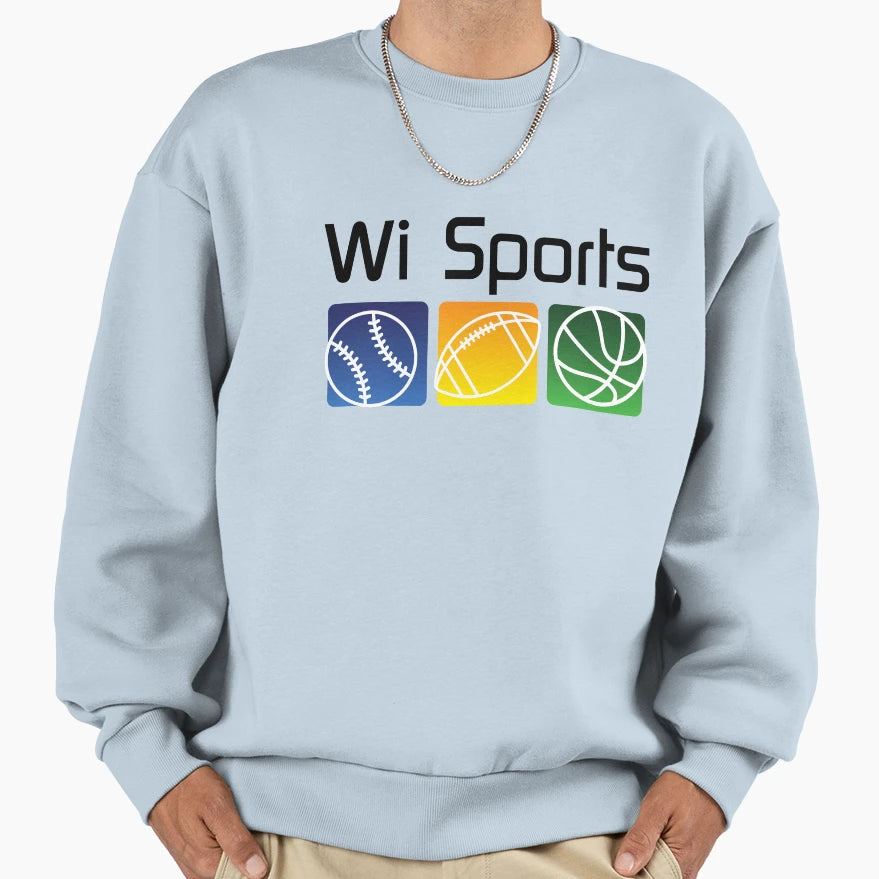 Wi Sports Sweatshirt - Novelty Apparel for Adults - T-Shirt, Sweatshirt, Hoodie
